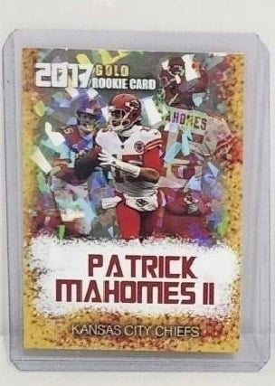 Patrick Mahomes 2017 Gold Rookie Gems Rookie Card Limited Edition #15
